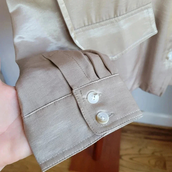Anthropologie, New, Current Air Clemence Gold Shirt Jacket Shacket, Size Medium - Picture 7 of 13
